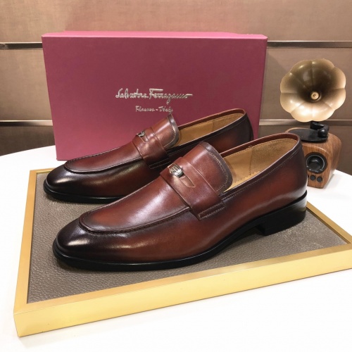 Salvatore Ferragamo Leather Shoes For Men #1031104