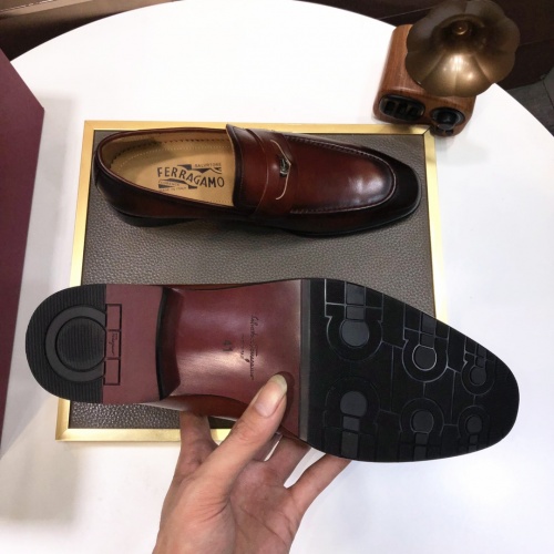 Replica Salvatore Ferragamo Leather Shoes For Men #1031104 $92.00 USD for Wholesale