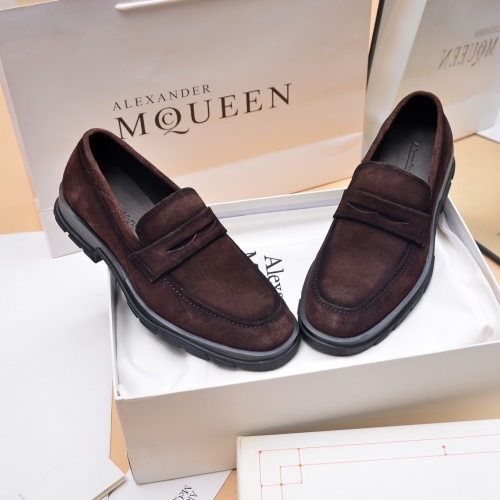Replica Alexander McQueen Loafer Shoes For Men #1031145 $130.00 USD for Wholesale
