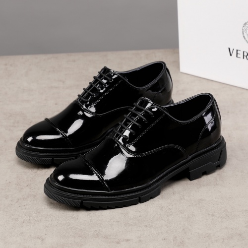 Versace Leather Shoes For Men #1031223 $80.00 USD, Wholesale Replica Versace Leather Shoes