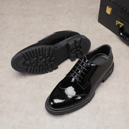 Replica Prada Leather Shoes For Men #1031249 $80.00 USD for Wholesale