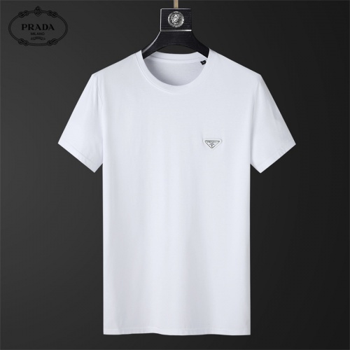 Prada T-Shirts Short Sleeved For Men #1031376 $25.00 USD, Wholesale Replica Prada T-Shirts