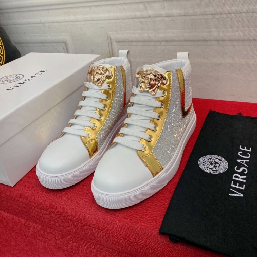 Replica Versace High Tops Shoes For Men #1031858 $76.00 USD for Wholesale