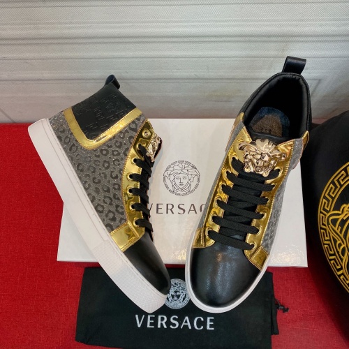 Versace High Tops Shoes For Men #1031859 $76.00 USD, Wholesale Replica Versace High Tops Shoes
