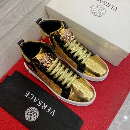 Replica Versace High Tops Shoes For Men #1031860 $76.00 USD for Wholesale