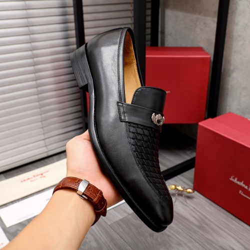 Replica Salvatore Ferragamo Leather Shoes For Men #1031953 $80.00 USD for Wholesale