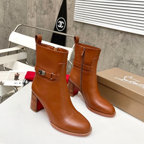 Replica Christian Louboutin Boots For Women #1032068 $115.00 USD for Wholesale