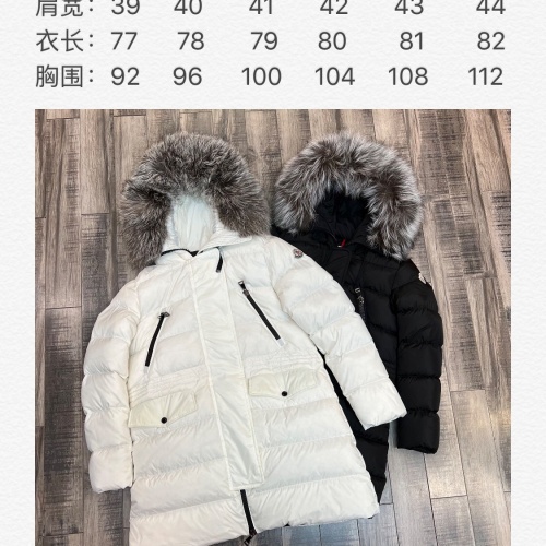 Replica Moncler Down Feather Coat Long Sleeved For Women #1032184 $247.93 USD for Wholesale