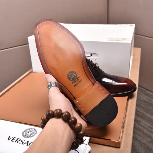 Replica Versace Leather Shoes For Men #1032238 $102.00 USD for Wholesale