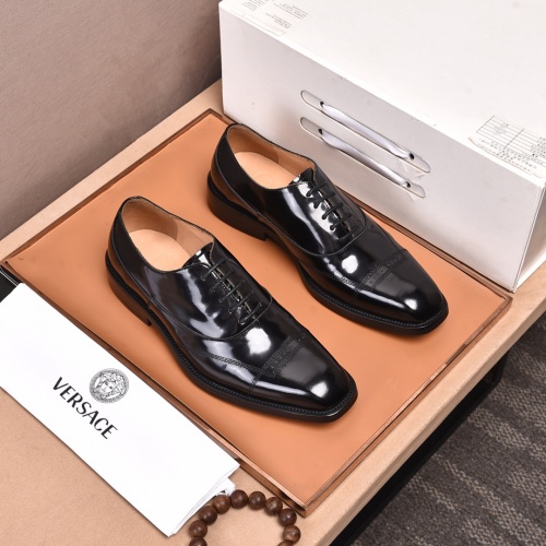Versace Leather Shoes For Men #1032239 $102.00 USD, Wholesale Replica Versace Leather Shoes