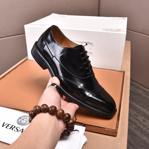 Replica Versace Leather Shoes For Men #1032239 $102.00 USD for Wholesale