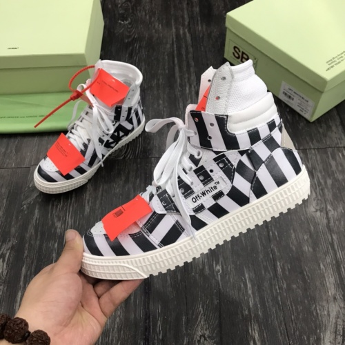 Off-White High Tops Shoes For Women #1032361 $102.00 USD, Wholesale Replica Off-White High Tops Shoes