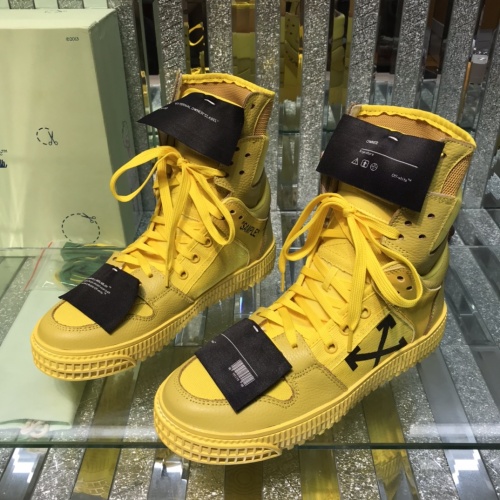 Off-White High Tops Shoes For Women #1032369 $105.00 USD, Wholesale Replica Off-White High Tops Shoes