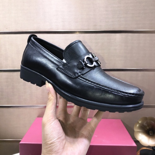 Replica Salvatore Ferragamo Leather Shoes For Men #1033226 $92.00 USD for Wholesale