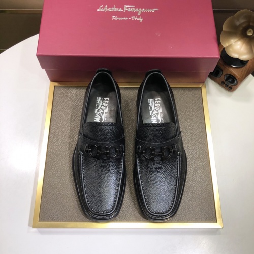 Replica Salvatore Ferragamo Leather Shoes For Men #1033228 $92.00 USD for Wholesale