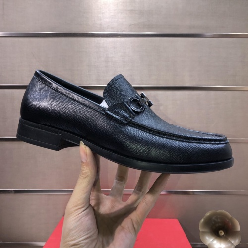 Replica Salvatore Ferragamo Leather Shoes For Men #1033231 $92.00 USD for Wholesale