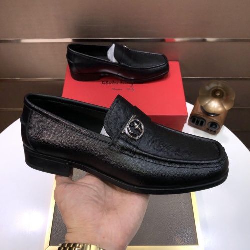 Replica Salvatore Ferragamo Leather Shoes For Men #1033232 $92.00 USD for Wholesale