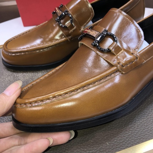 Replica Salvatore Ferragamo Leather Shoes For Men #1033236 $88.00 USD for Wholesale