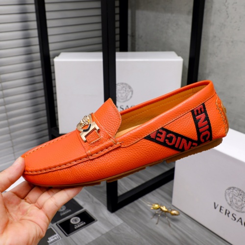 Replica Versace Leather Shoes For Men #1033340 $68.00 USD for Wholesale