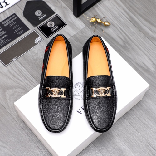 Replica Versace Leather Shoes For Men #1033341 $68.00 USD for Wholesale