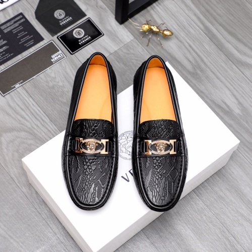 Replica Versace Leather Shoes For Men #1033342 $68.00 USD for Wholesale