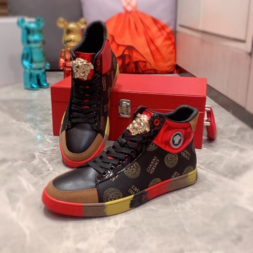 Versace High Tops Shoes For Men #1033379 $80.00 USD, Wholesale Replica Versace High Tops Shoes