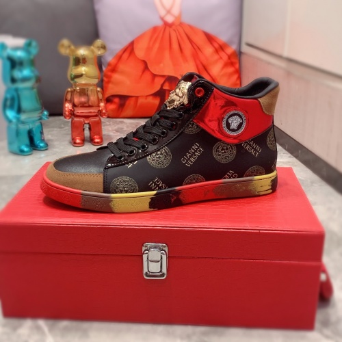 Replica Versace High Tops Shoes For Men #1033379 $80.00 USD for Wholesale