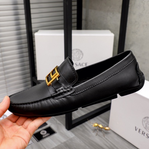 Replica Versace Leather Shoes For Men #1033380 $72.00 USD for Wholesale