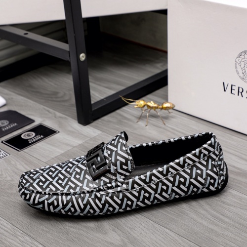 Replica Versace Leather Shoes For Men #1033381 $72.00 USD for Wholesale