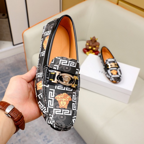 Replica Versace Leather Shoes For Men #1033476 $68.00 USD for Wholesale