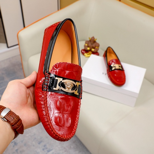 Replica Versace Leather Shoes For Men #1033489 $68.00 USD for Wholesale
