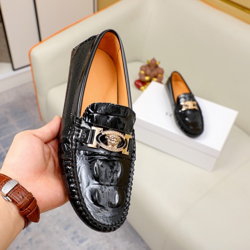 Replica Versace Leather Shoes For Men #1033491 $68.00 USD for Wholesale