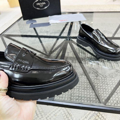 Replica Prada Leather Shoes For Men #1033573 $135.00 USD for Wholesale