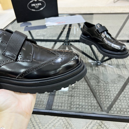 Replica Prada Leather Shoes For Men #1033574 $135.00 USD for Wholesale
