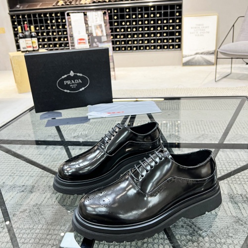 Prada Leather Shoes For Men #1033576 $135.00 USD, Wholesale Replica Prada Leather Shoes