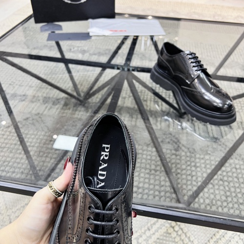 Replica Prada Leather Shoes For Men #1033577 $135.00 USD for Wholesale