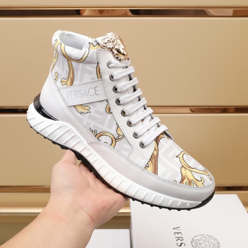 Replica Versace High Tops Shoes For Men #1033626 $98.00 USD for Wholesale