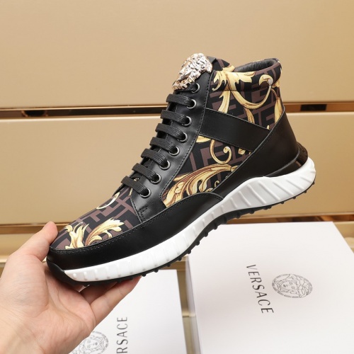 Replica Versace High Tops Shoes For Men #1033627 $98.00 USD for Wholesale