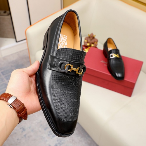 Replica Salvatore Ferragamo Leather Shoes For Men #1033632 $82.00 USD for Wholesale