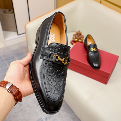 Replica Salvatore Ferragamo Leather Shoes For Men #1033633 $82.00 USD for Wholesale