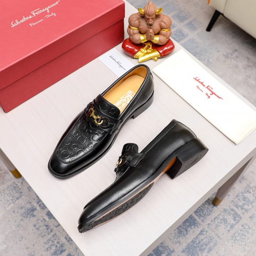 Replica Salvatore Ferragamo Leather Shoes For Men #1033633 $82.00 USD for Wholesale