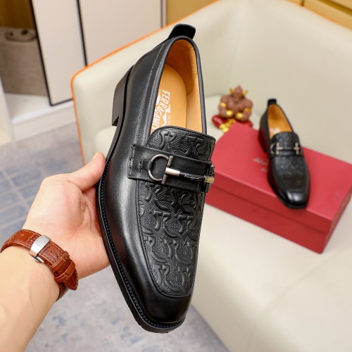 Replica Salvatore Ferragamo Leather Shoes For Men #1033634 $82.00 USD for Wholesale