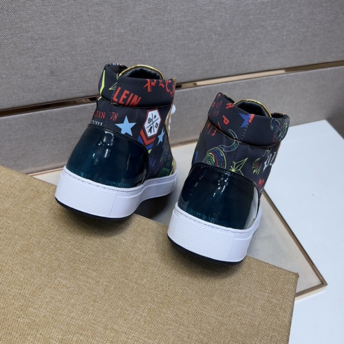 Replica Philipp Plein PP High Tops Shoes For Men #1033673 $82.00 USD for Wholesale