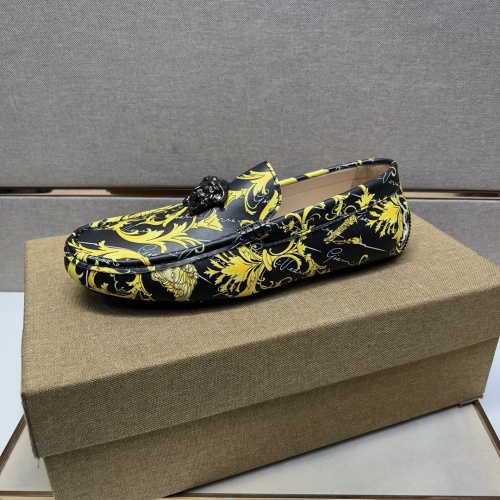Replica Versace Leather Shoes For Men #1033684 $76.00 USD for Wholesale