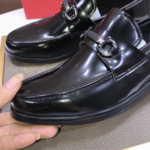 Replica Salvatore Ferragamo Leather Shoes For Men #1034546 $88.00 USD for Wholesale
