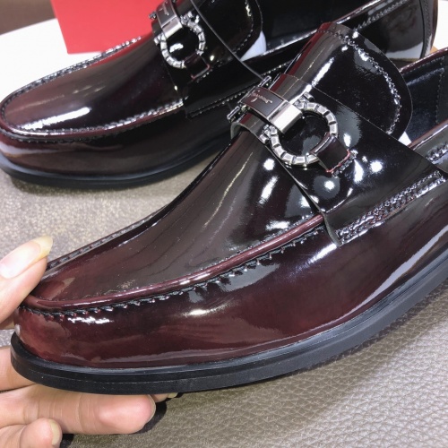 Replica Salvatore Ferragamo Leather Shoes For Men #1034547 $88.00 USD for Wholesale