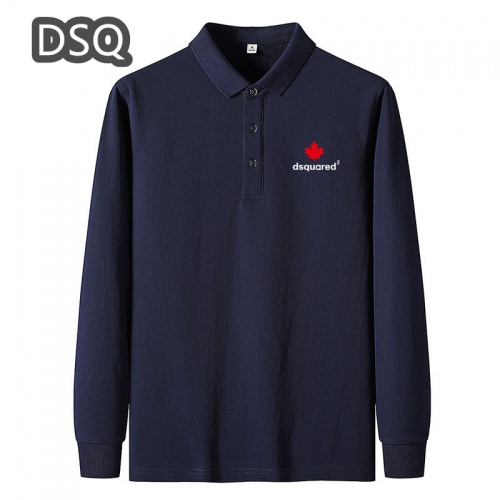 Dsquared T-Shirts Long Sleeved For Men #1034663 $38.00 USD, Wholesale Replica Dsquared T-Shirts
