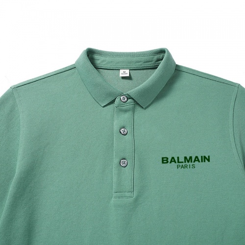 Replica Balmain T-Shirts Long Sleeved For Men #1034676 $38.00 USD for Wholesale