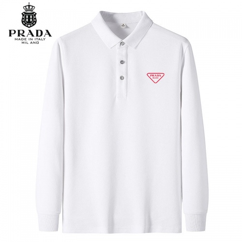 Prada T-Shirts Long Sleeved For Men #1034700 $38.00 USD, Wholesale Replica Prada T-Shirts