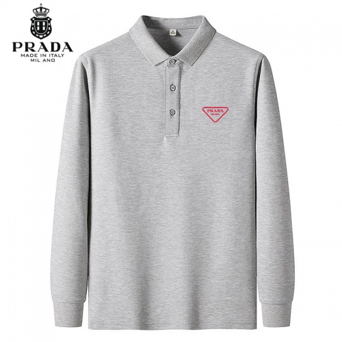 Prada T-Shirts Long Sleeved For Men #1034701 $38.00 USD, Wholesale Replica Prada T-Shirts